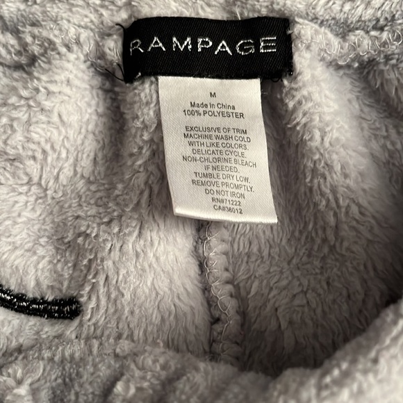 Rampage size medium gray fleece size jogger with kitty on the behind super soft - Picture 3 of 6